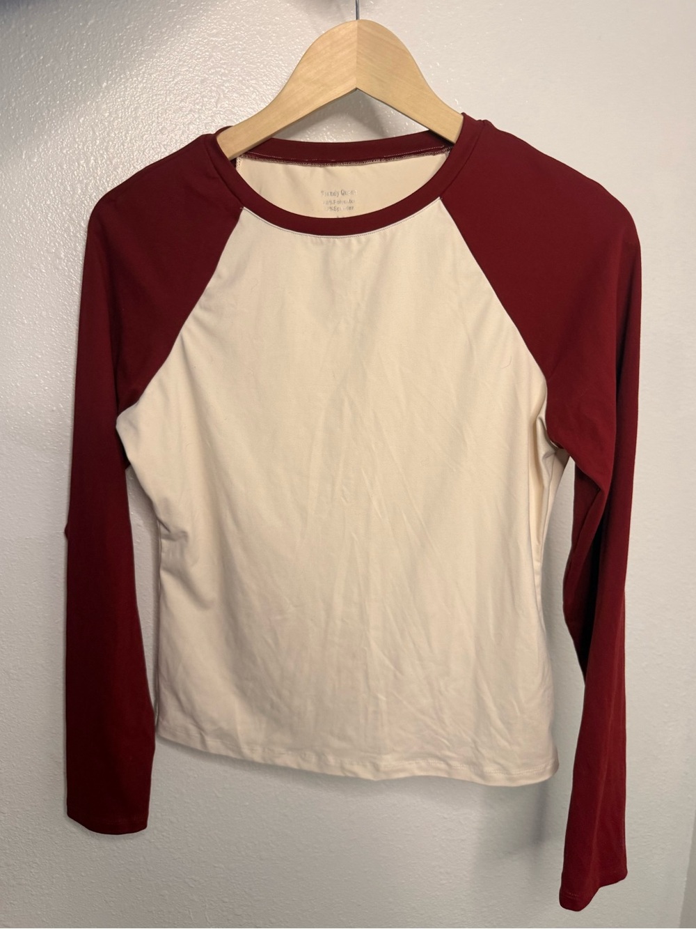 Red and Cream Baseball Tee